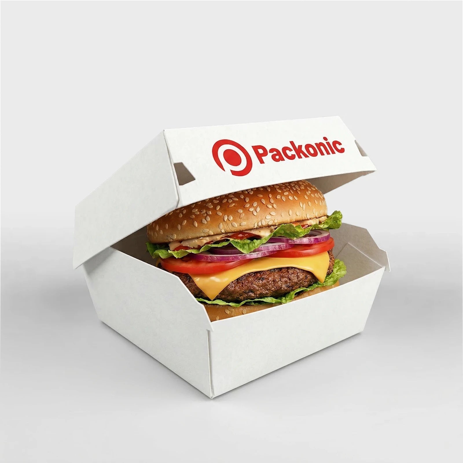 Cajas de Hamburguesa Personalizadas | Blanco