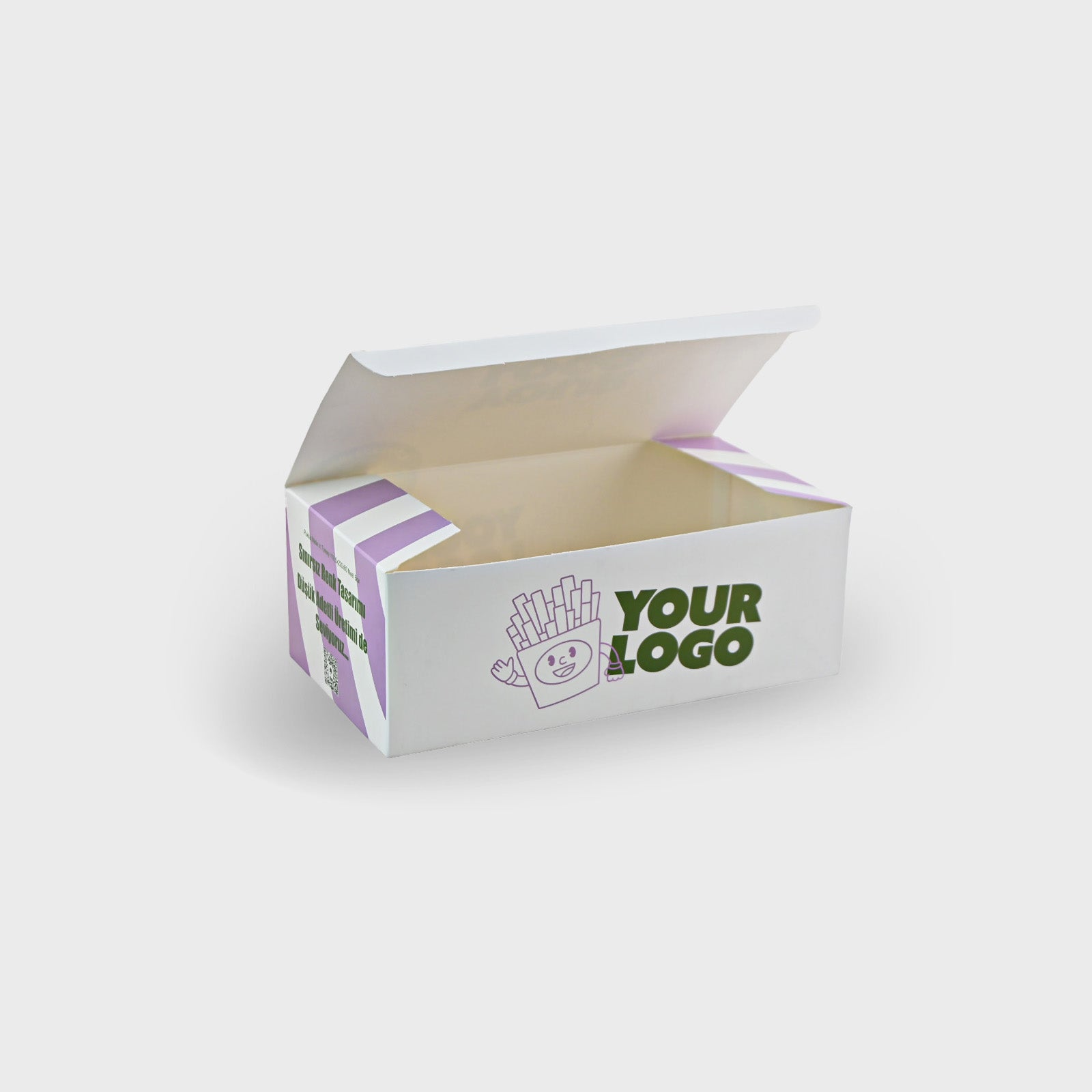 Cajas para Comida Personalizadas | Fondo de Seguridad | Plegable | Blanco