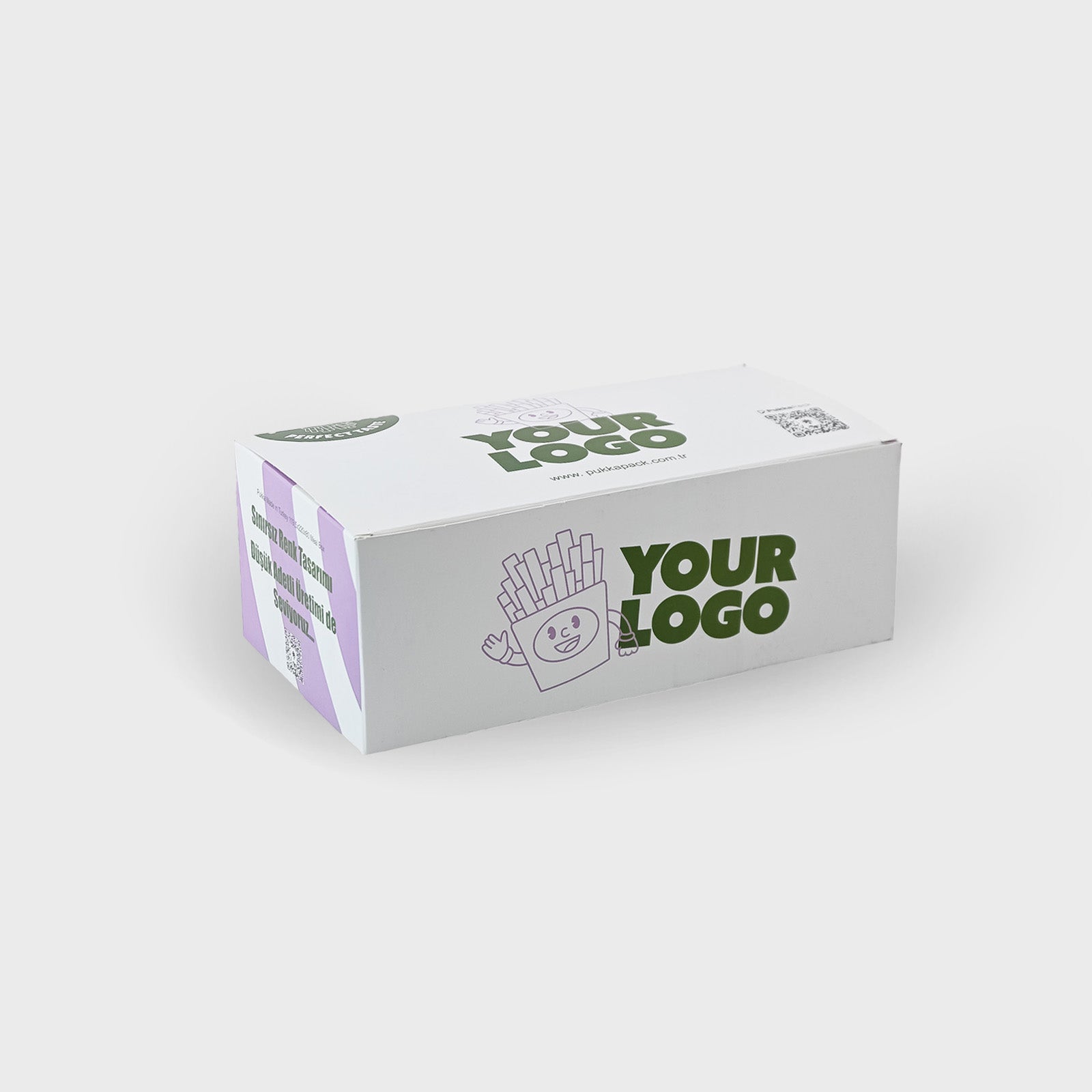 Cajas para Comida Personalizadas | Fondo de Seguridad | Plegable | Blanco