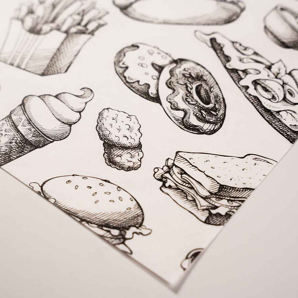Papel Antigrasa Personalizado | Blanco