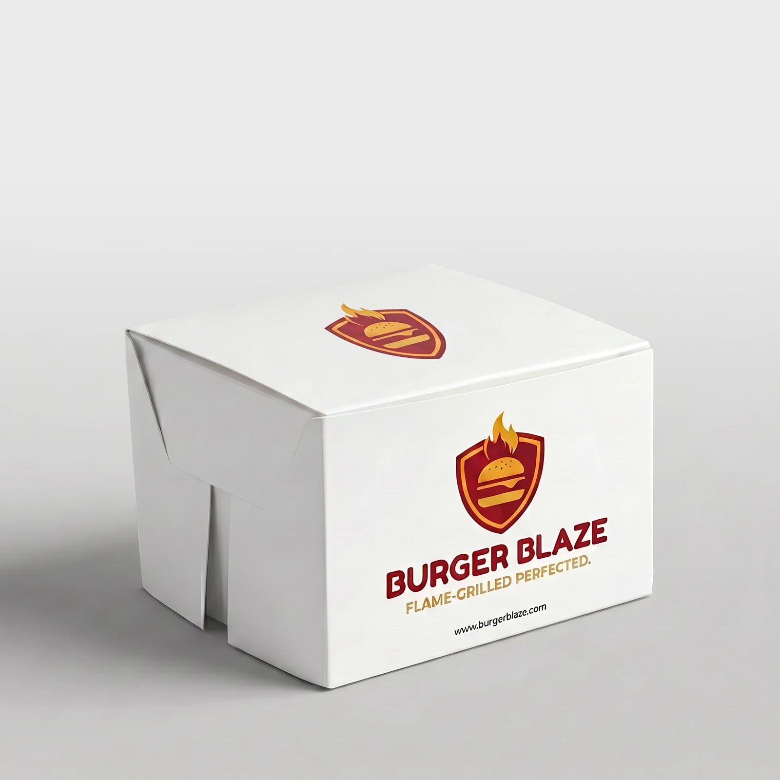 Cajas Personalizadas para Hamburguesa – Montaje Fácil – Blanco