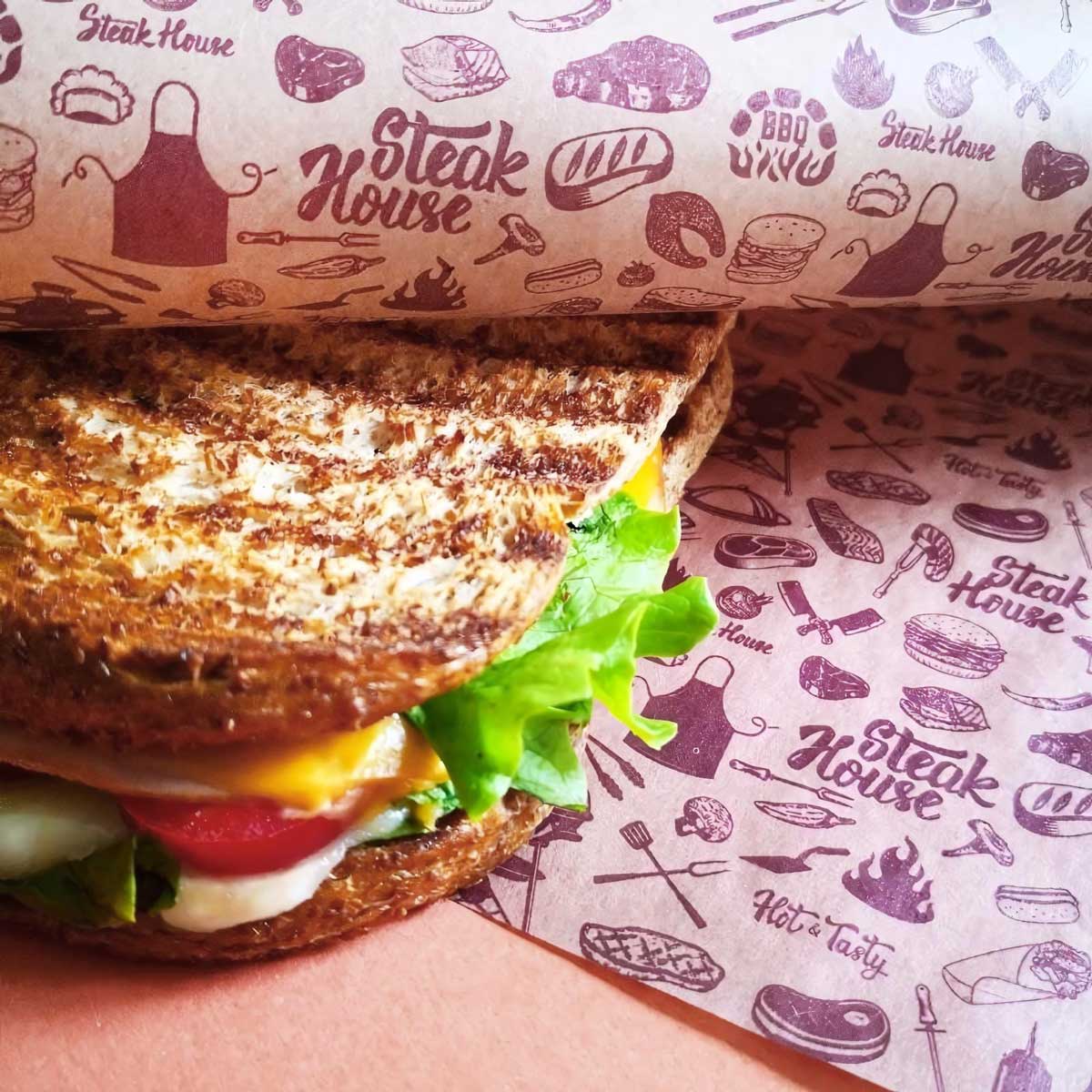 Papel Antigrasa Personalizado para Envolver Comida | Blanco