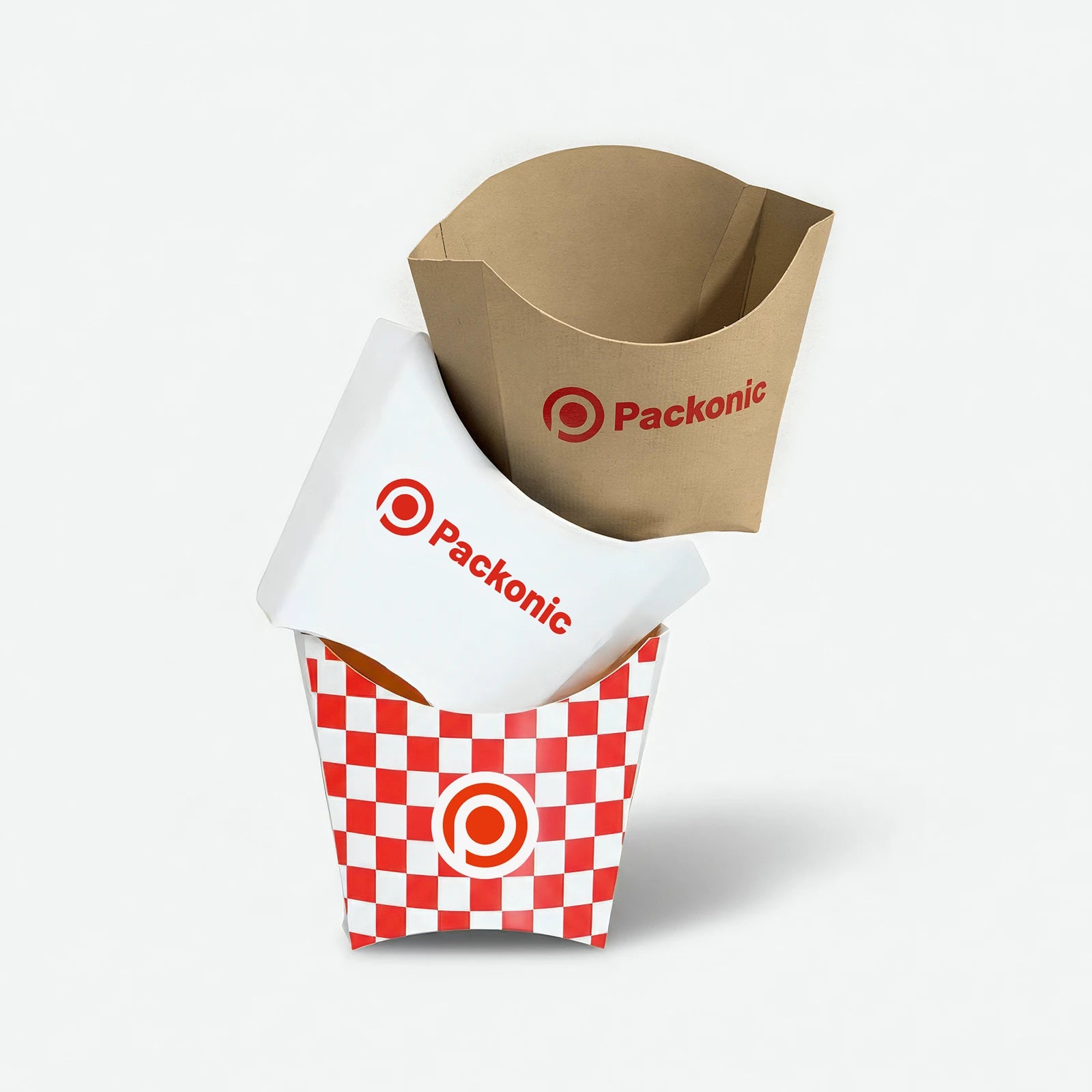 Caja para Patatas Fritas Personalizada | Blanco