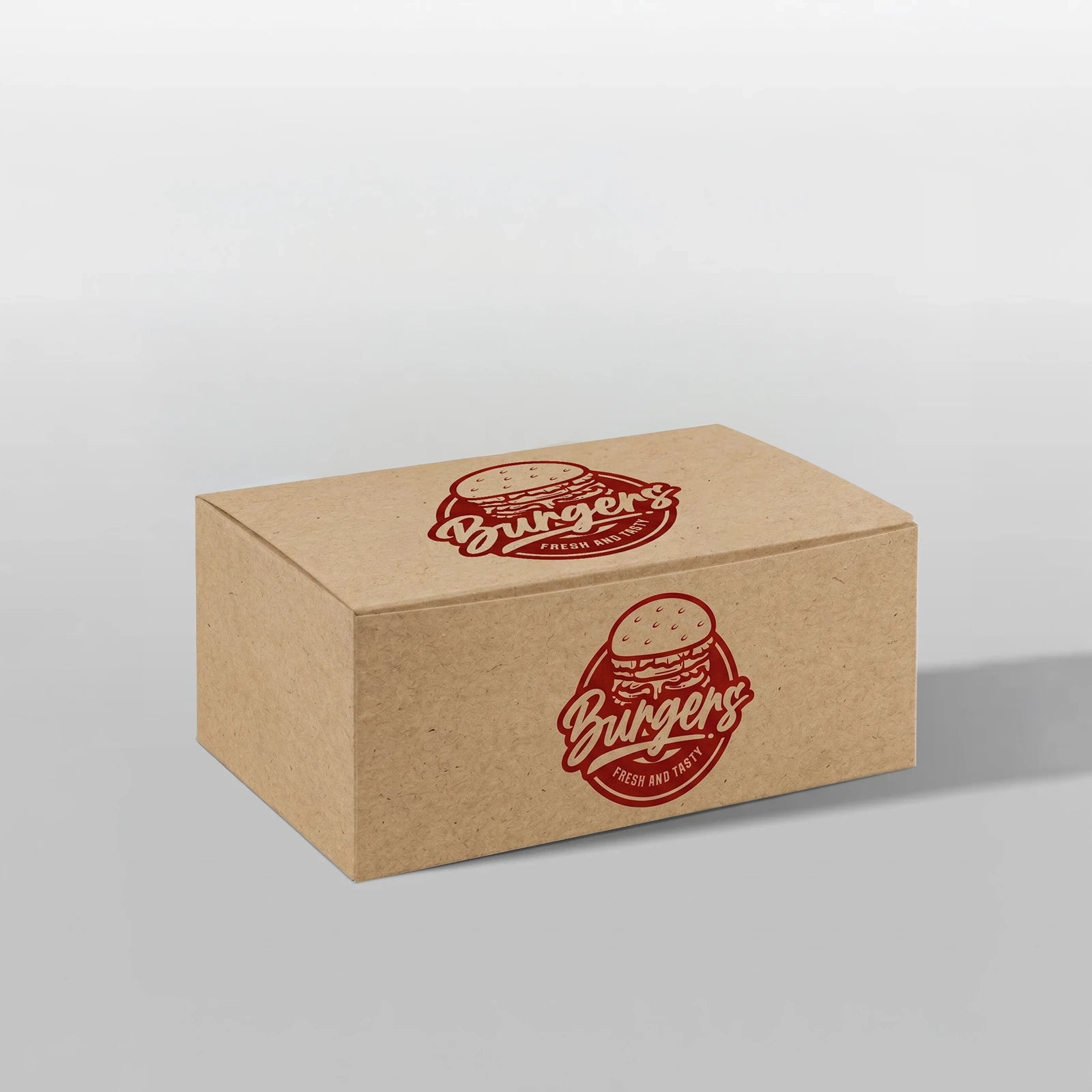 Cajas Personalizadas para Menús de Hamburguesa – Fondo Automático – Plegables – Kraft