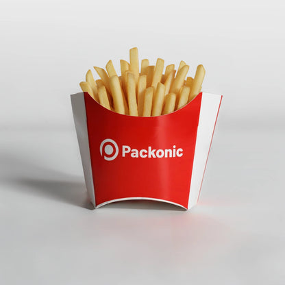 Caja para Patatas Fritas Personalizada | Blanco