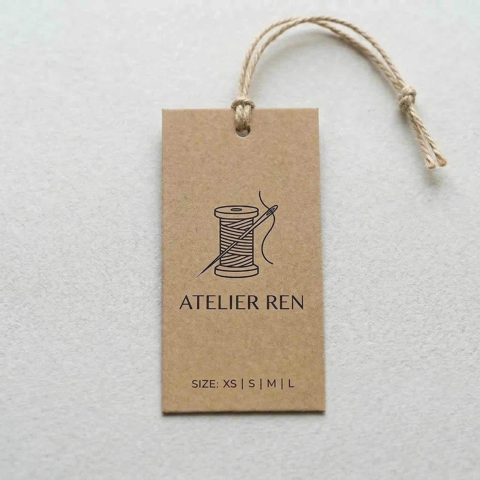 Etiqueta Colgante Personalizada | Rectangular | Kraft