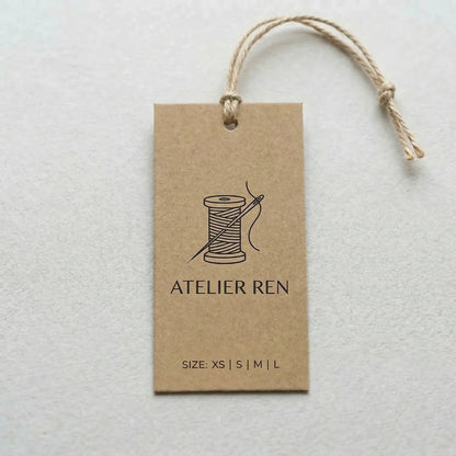 Etiqueta Colgante Personalizada | Rectangular | Kraft