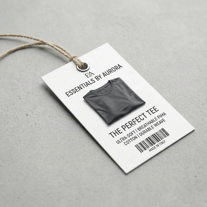 Etiqueta Colgante Personalizada | Rectangular | Blanco