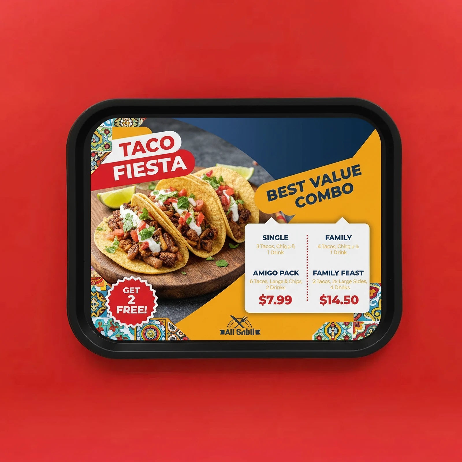 Mantel de Bandeja con Esquinas Redondeadas 115 g/m² | Papel Mate